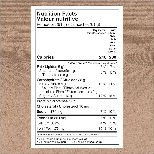 Quaker Protein+ Flocons d'avoine instantanés à la banane et aux noix, 366 g