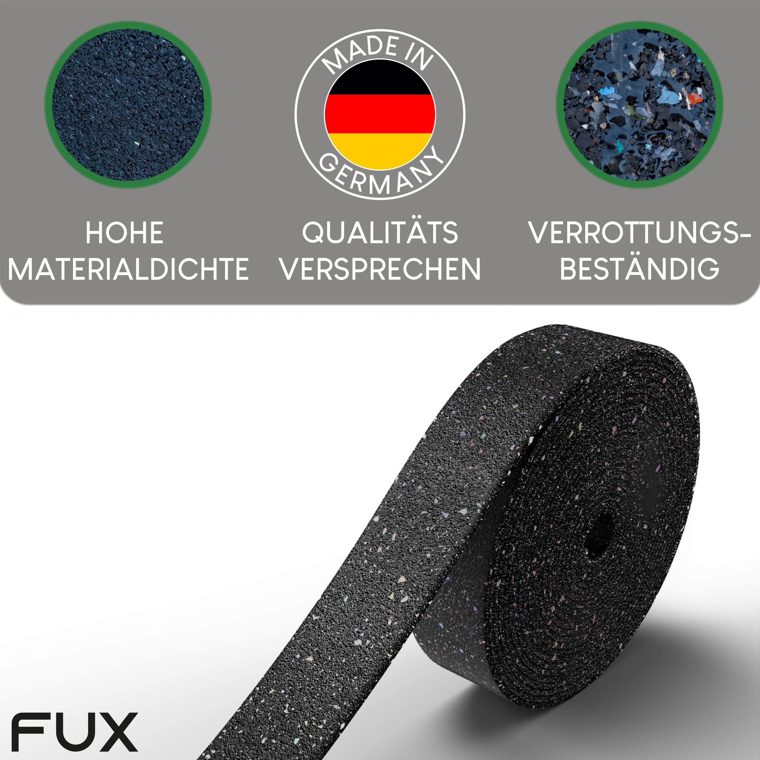 FUX Terrassenpads Rolle 40m x 50mm x 3mm - Bautenschutzmatte