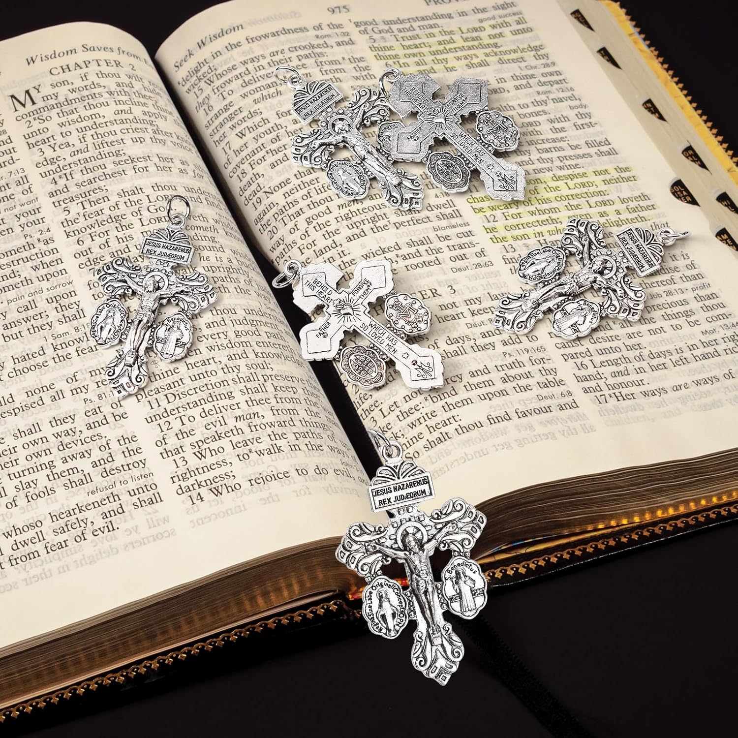 24 Pcs Pardon Crucifix for Rosary Making Supplies,Rosary Crosses Parts St Benedict Medal Rosaries Catholic Bulk,La Cruz Del Perdon Catolica,Crucifijo Del Perdon,Rosarios Catolicos - Image 6