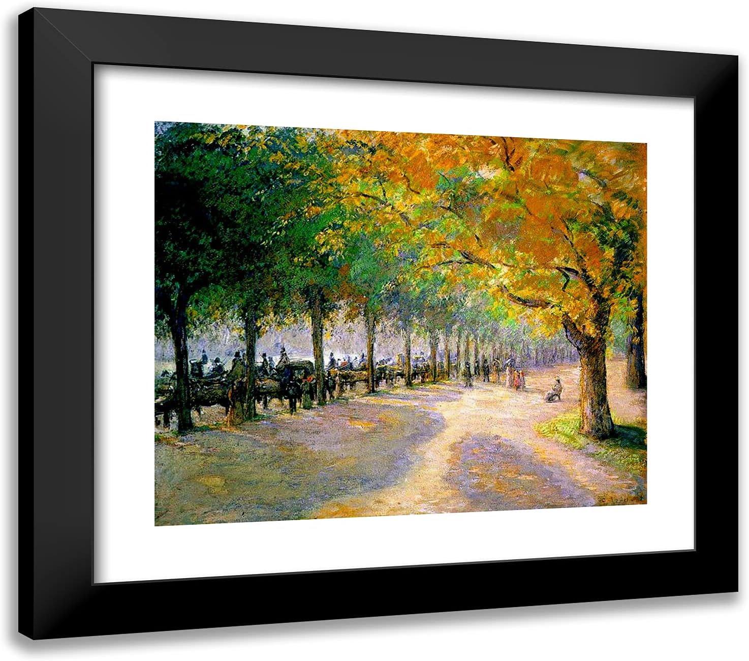 ArtDirect Pissarro, Camille 23x20 Black Modern Framed Art Print Titled: Hyde Park London