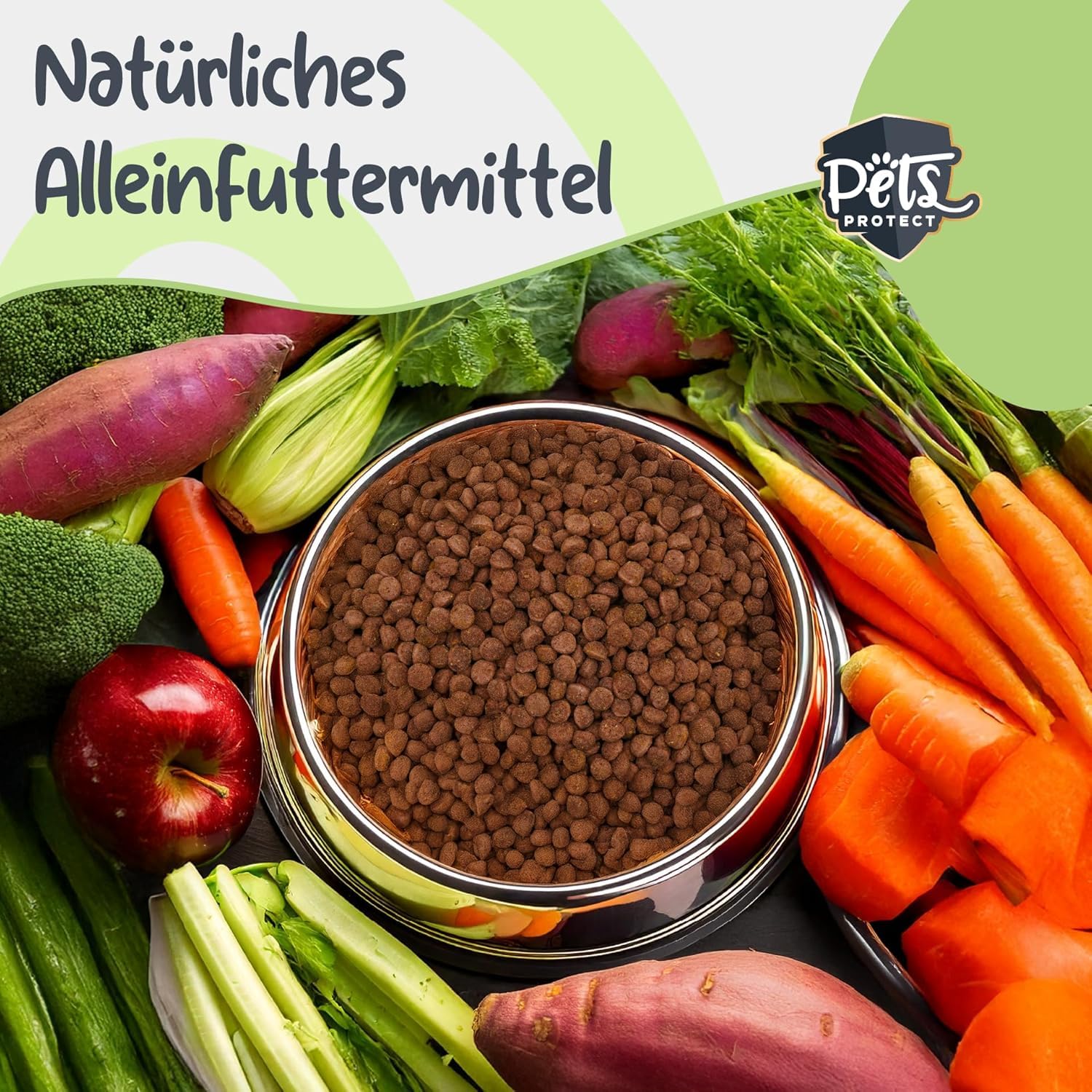 Powerstar Planty Crunch Hundefutter vegan 2x5000g - allergikerfreundlich | Getreide- und sojafrei mit Carnitin - Vitamin B12 und D3 - für Hunde mit Futtermittelallergie - Trockenfutter