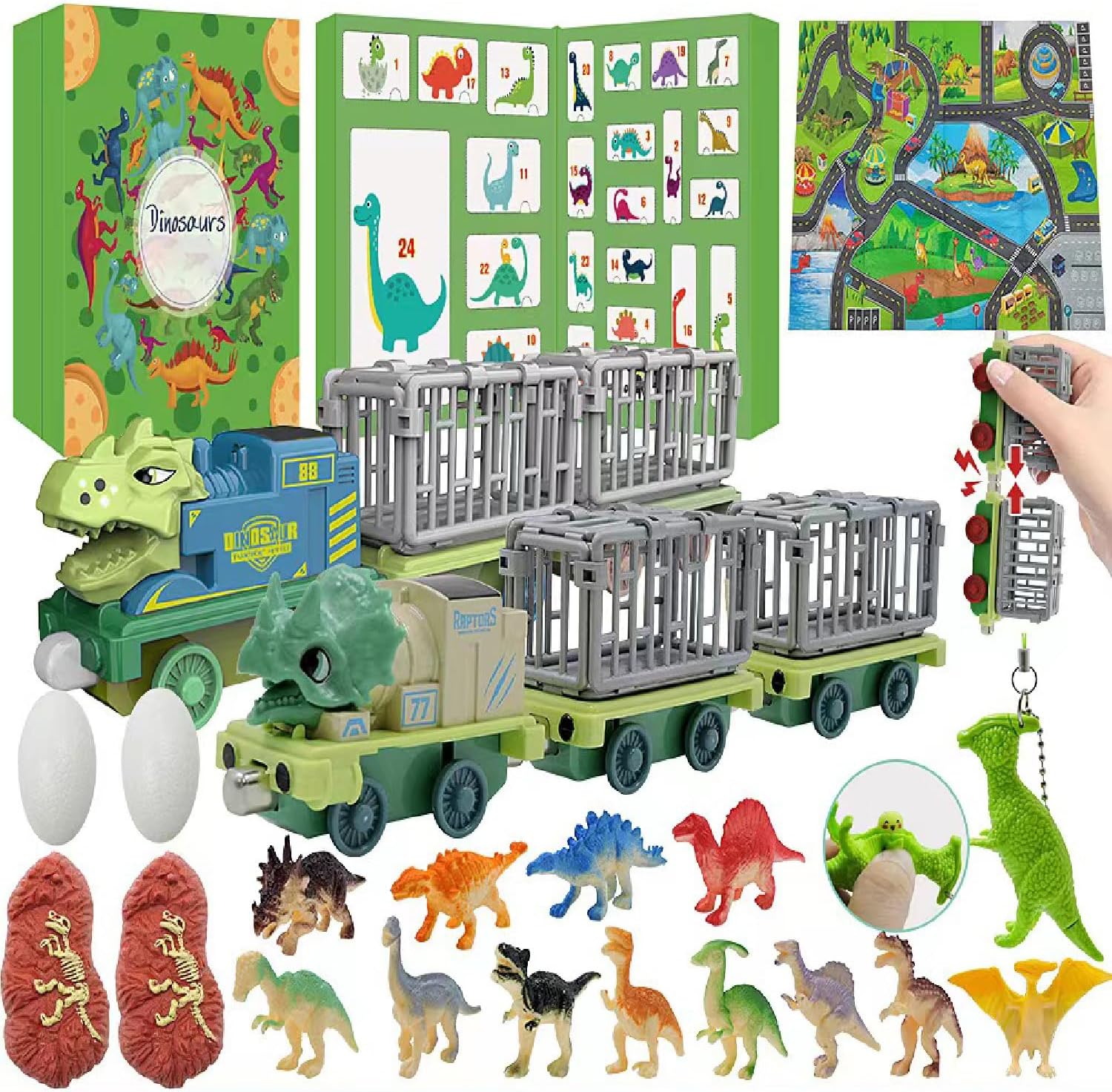 Calendrier De L'Avent - Dinosaure Jouet Coffre Calendriers De Noël 2022