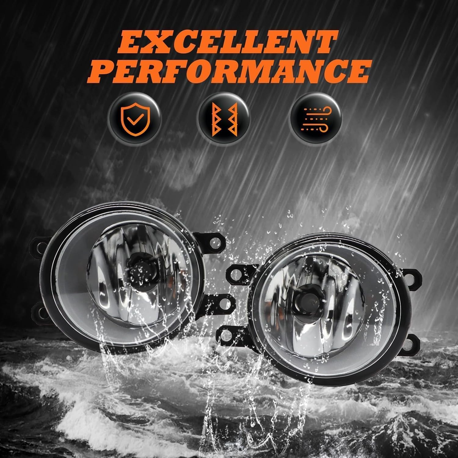 Front Fog Lights Lamps Assembly Compatible with Sienna 2018 2019 2020 Fog Lamp Chrome w/Bezel + Wiring Harness + Switch 1210-08020 81220-08020 TL192967DT Driver and Passenger Side