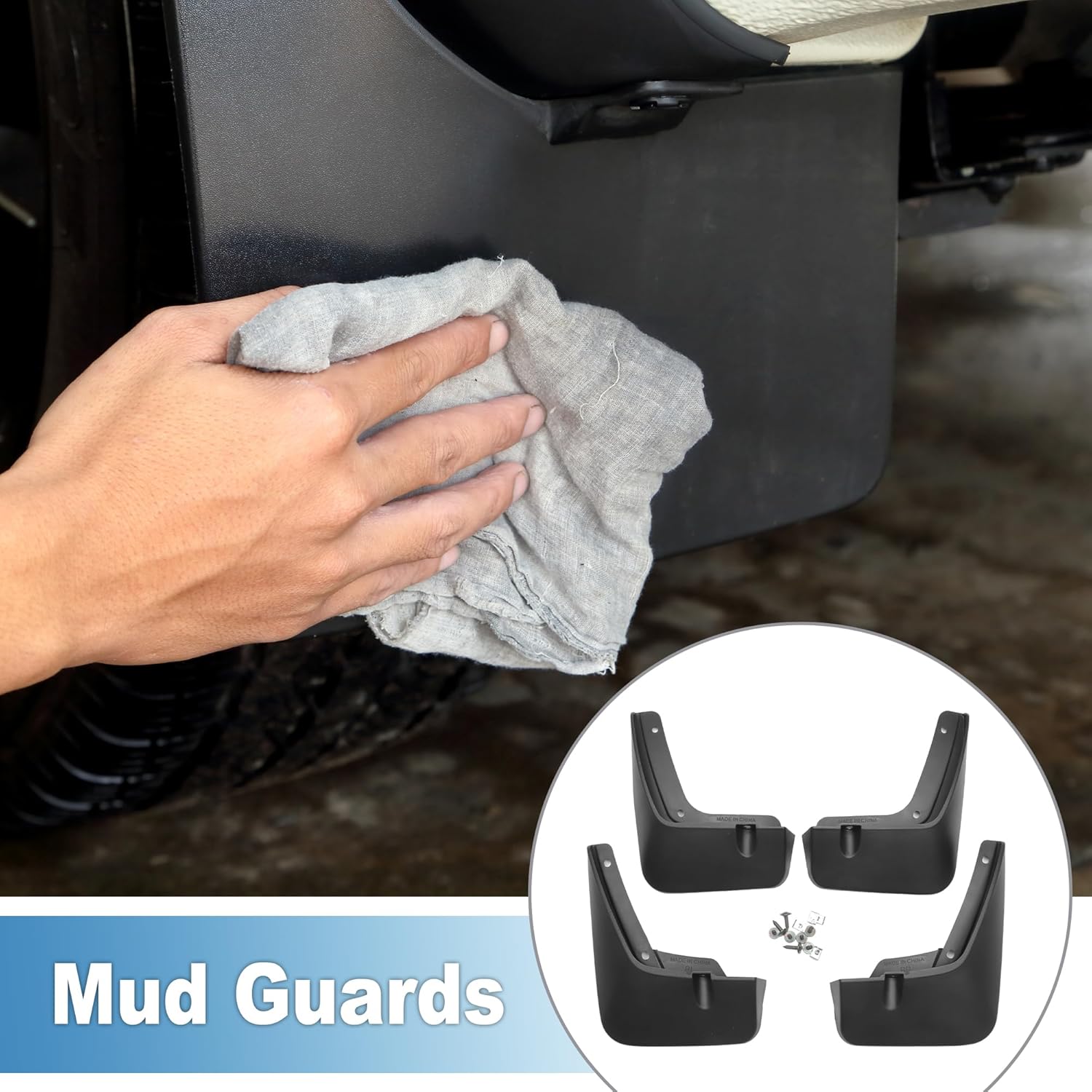 Mud Flap Splash Guard with Mount Accessories Front & Rear Side Mud Guard for Hyundai Palisade 2020-2023 (Set of 4)