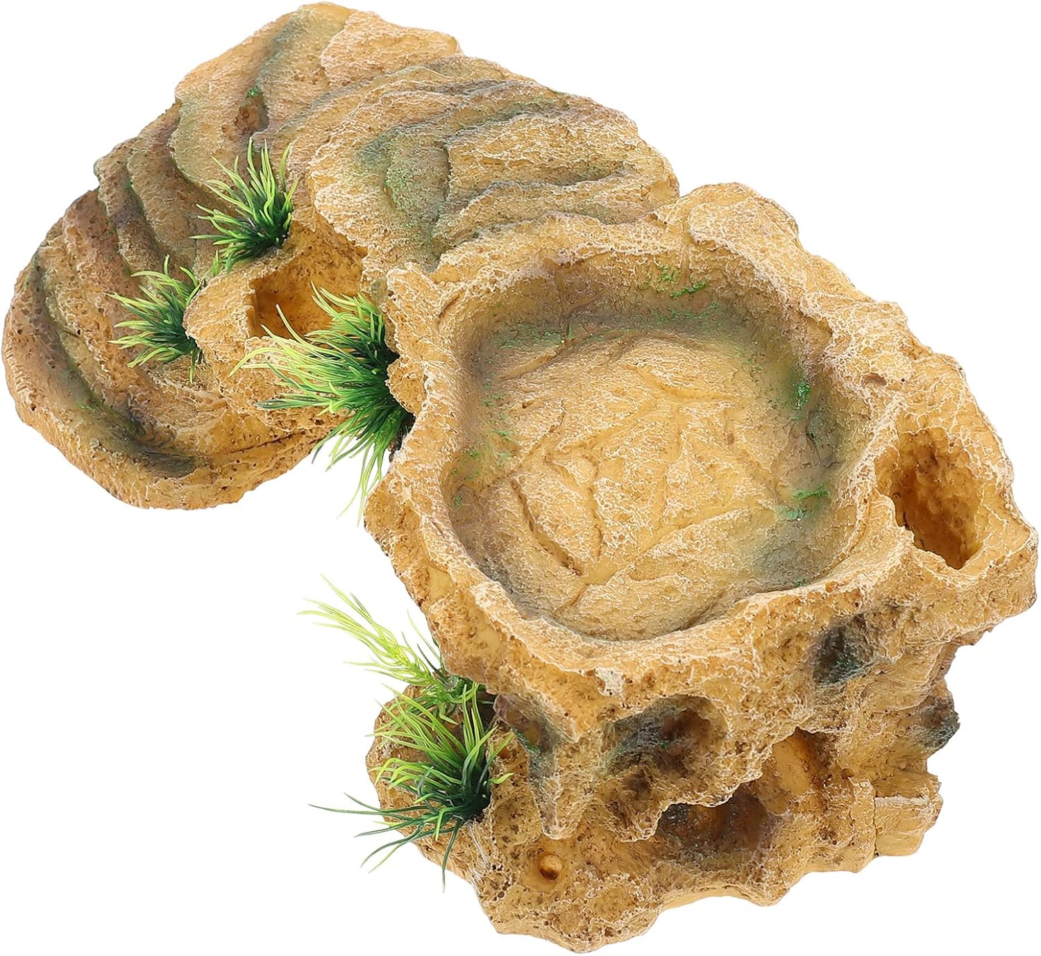 POPETPOP Reptile Tank Decor Turtle Rocks Tortoise Habitat Accessories Reptile Climbing Decor Turtle Cave Platform Ornament