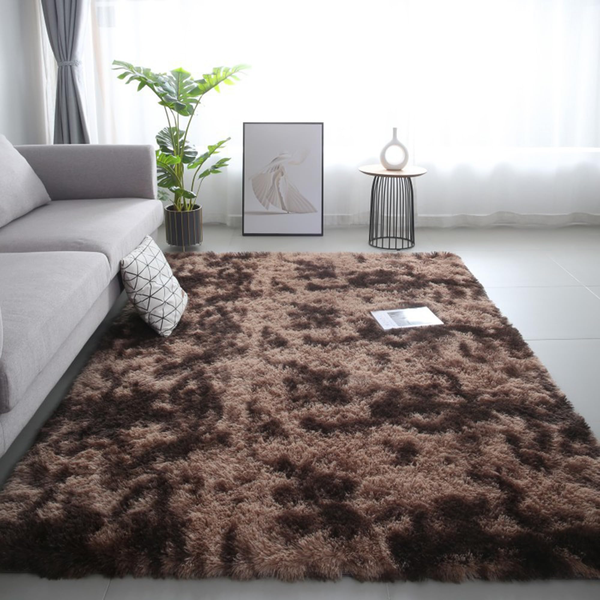 Tapis moelleux et relaxant bleu violet pour créer un véritable nid douillet