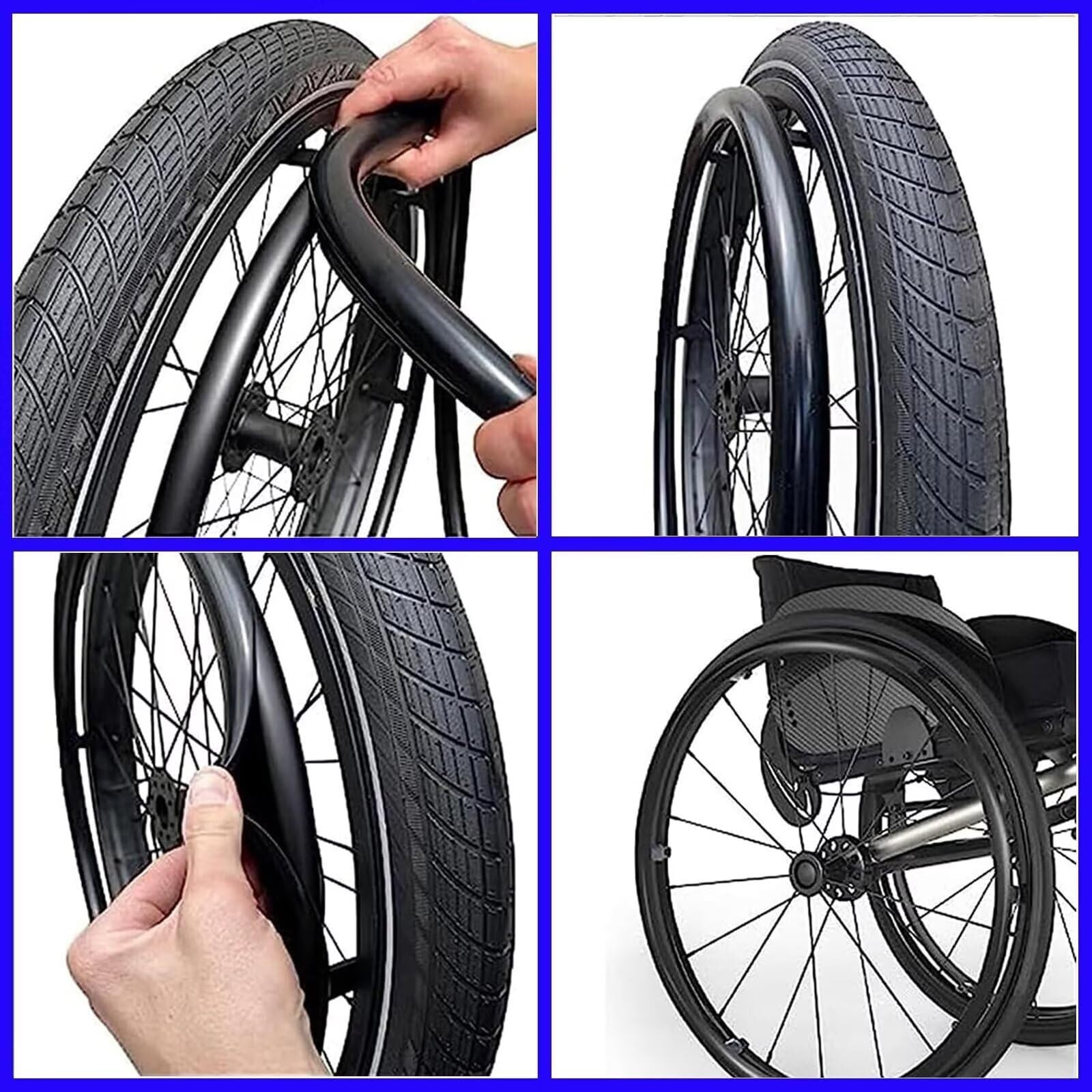 Fundas for llantas de silla de ruedas, funda for silla de ruedas deportiva con rueda trasera de 24 pulgadas, funda antideslizante for llantas de silla de ruedas, accesorios for sillas de ruedas, 1 par