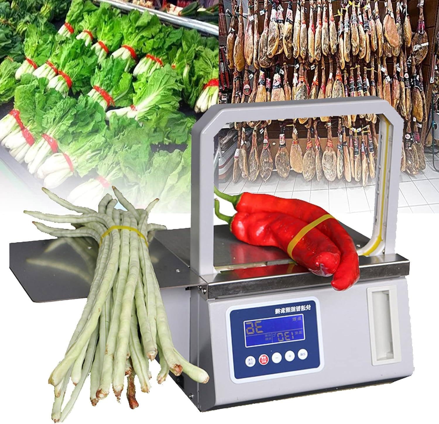 MANYOUYOU Automatic OPP Tape Strapping Machine, Automatic Bundling Machine Tabletop Industrial Semi-Automatic Strapping Machine, 1.5-Second Strapping, For 12mm Tape Bundling 22 * 22