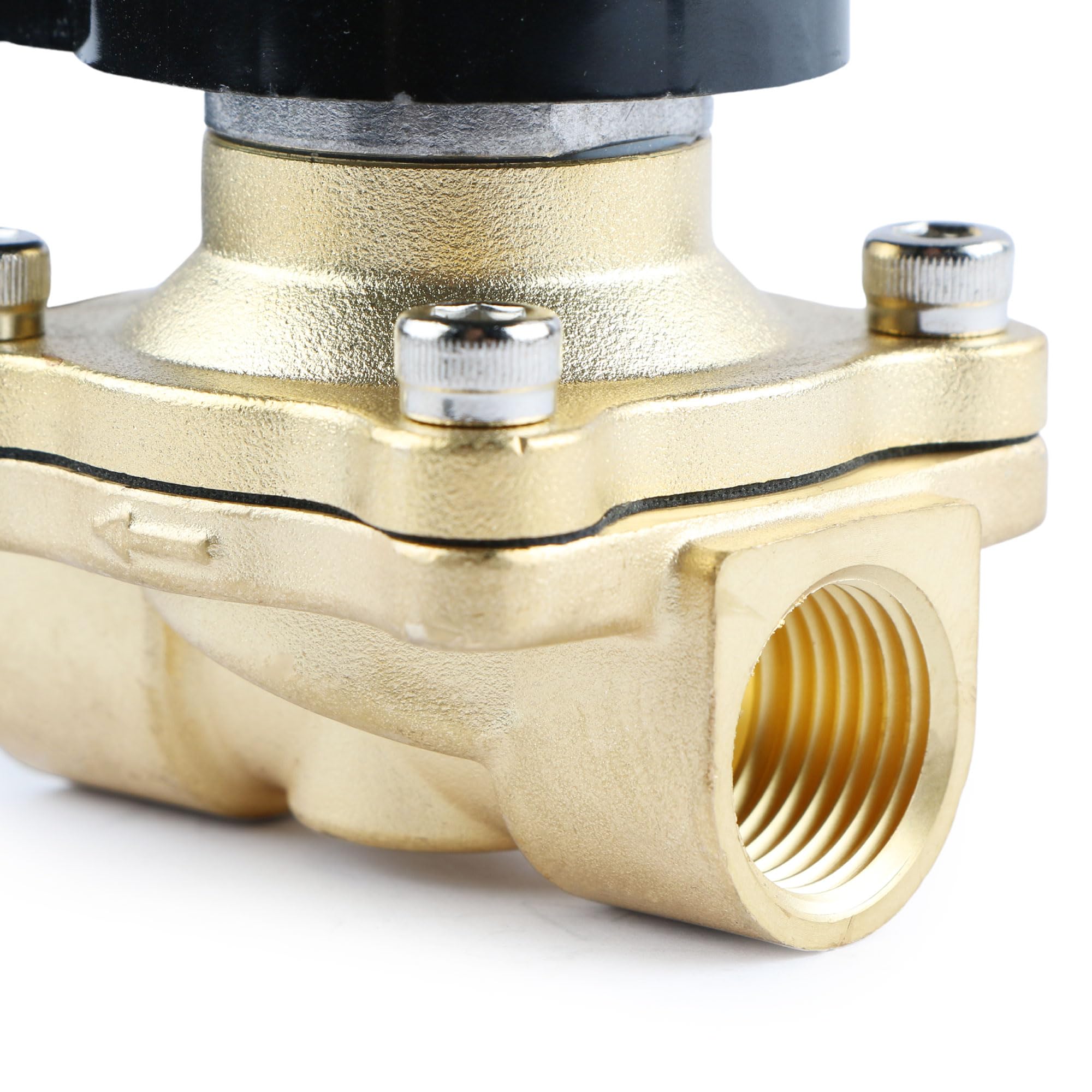 U.S. Solid Électrovanne sous-marine laiton 1/2" IP67 220 V AC normalement fermée joint VITON filetage G