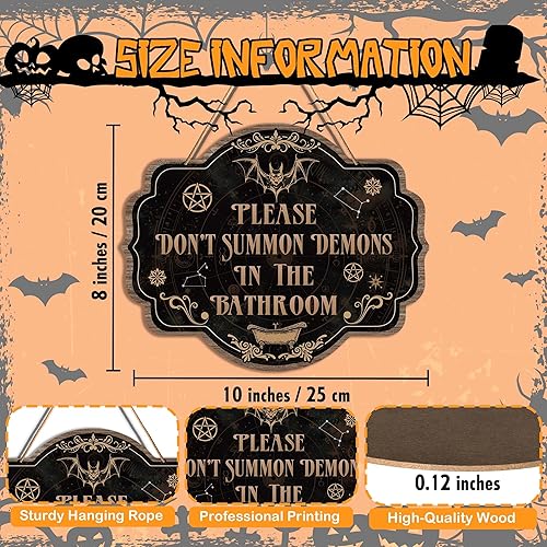 Miniatura 2 de Letreros de feliz Halloween, decoraciones de Halloween para interiores, bonita decoración de Halloween, decoración de puerta de pared de Halloween,