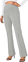 Vista 1 de Urban CoCo Pantalones de trabajo elásticos con corte de bota, pantalones de yoga pequeños para oficina casual Gris