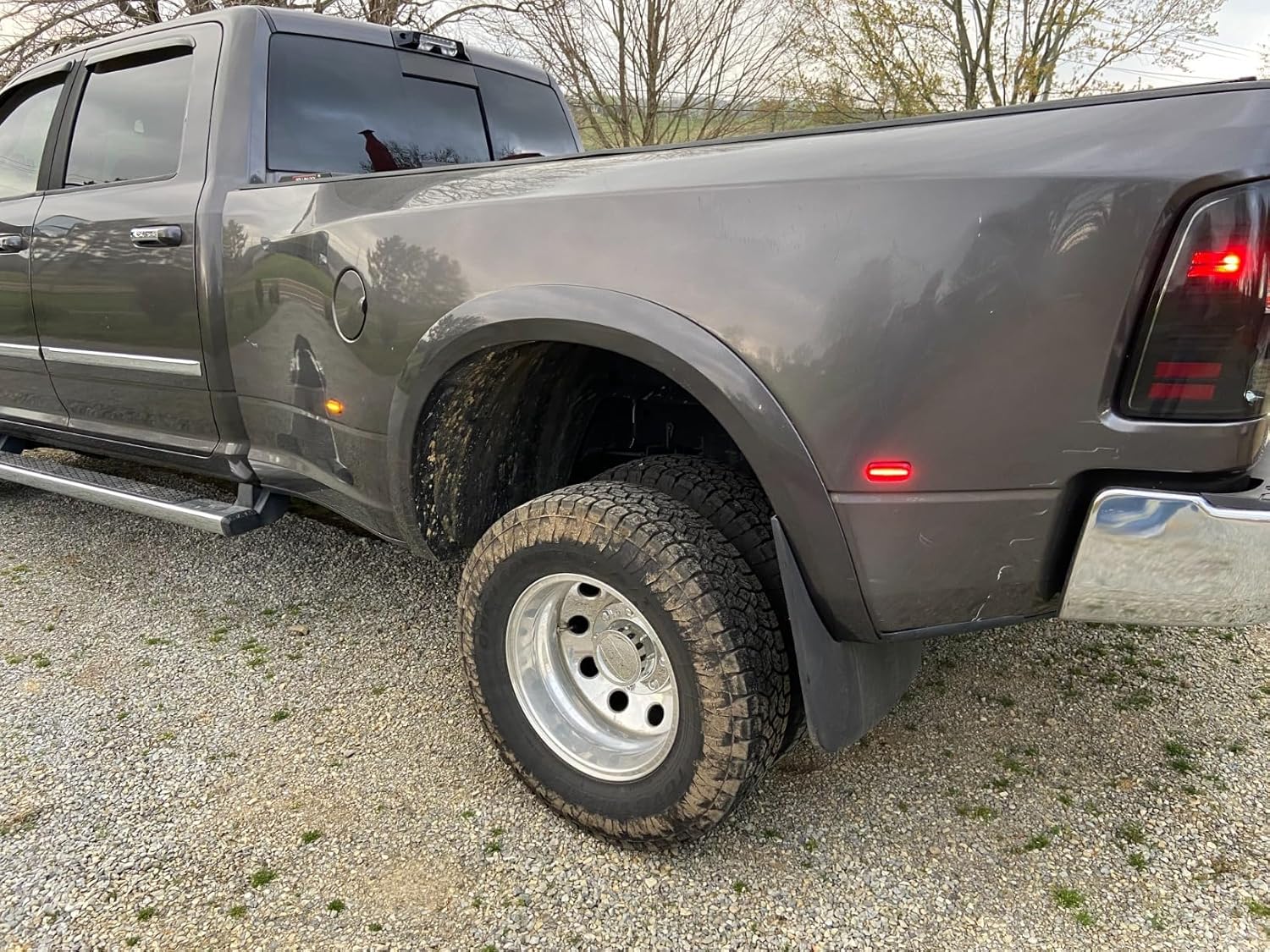 iJDMTOY Clear Lens Amber/Red Full LED Trunk Bed Marker Lights Set Compatible with 2010-18 Dodge RAM 2500HD 3500HD Truck Double Wheel Side Fenders, Powered by Total 48 LED