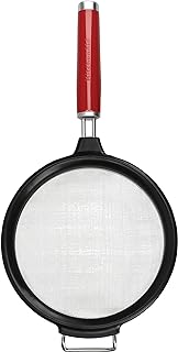 KitchenAid - Passoire en Maille d'Acier Inoxydable, Lavable au Lave-vaisselle, Rouge