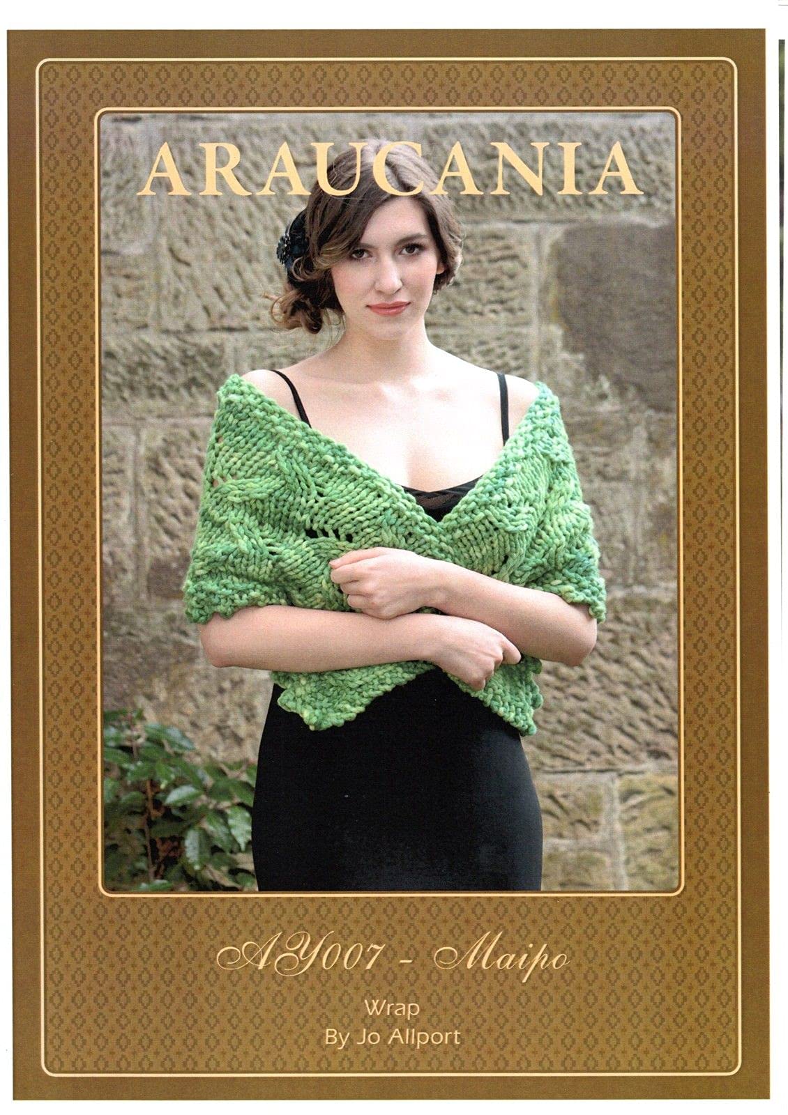 Araucania Knitting Pattern - Maipo Yarn, Ladies Wrap AY007