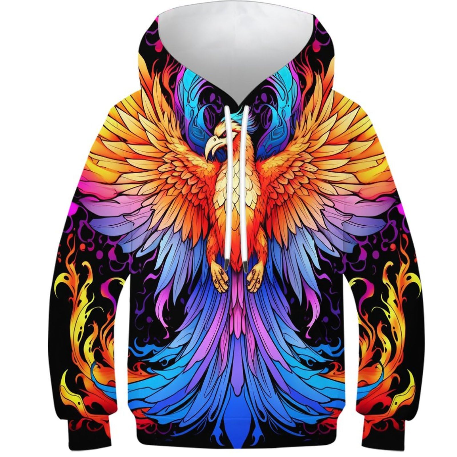 Pull imprimé 3D ado Le Phoenix sweatshirt manches longues fille garçon - 8