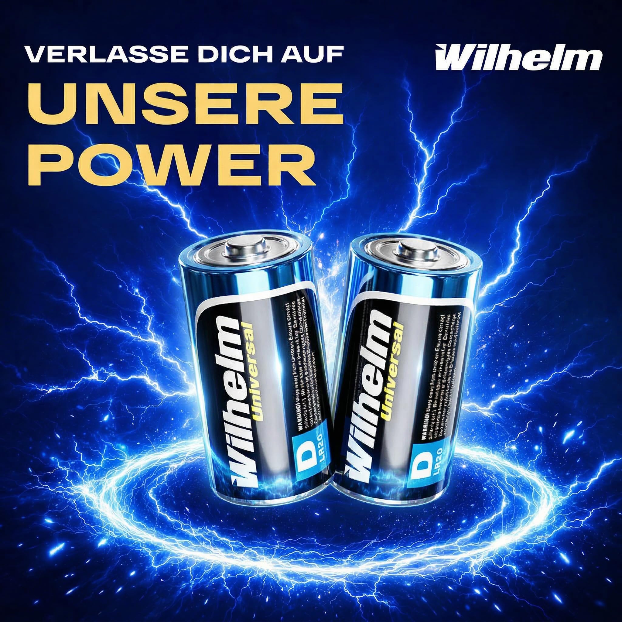 Wilhelm Mono D Batterien LR20 1,5V Universal Alkaline – 40 Stück