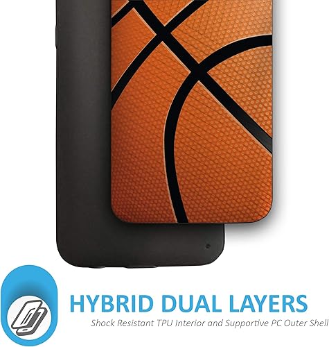 Miniatura 2 de CasesOnDeck - Funda para Apple iPhone XR (2018)  10 R de 6.1 pulgadas, protección contra caídas híbrida de doble capa (primer plano de baloncesto)