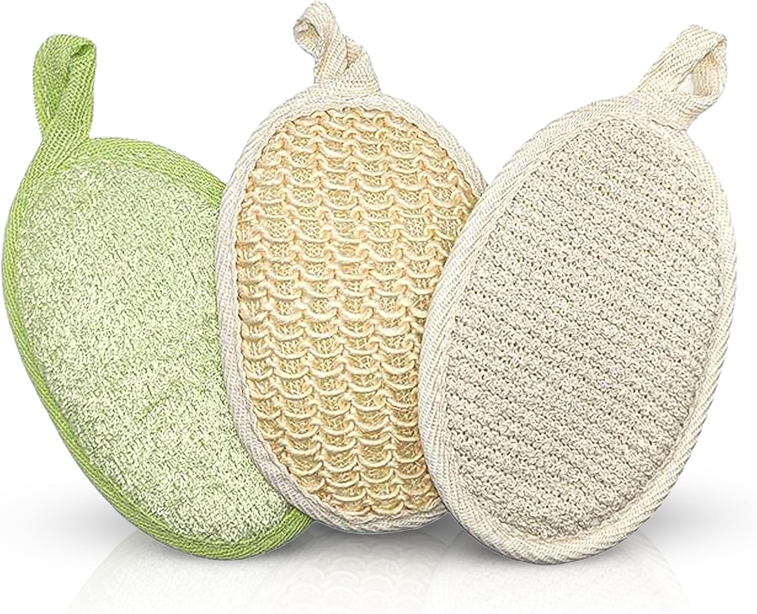 Face Scrubber Pads – Facial Sponges, Reusable Makeup Remover, Soft Loofah for Women, Skin Washing Loofahs for Men, Natural Cleaning Scrubbers, Cleansing Sponge Exfoliator, Shower Exfoliating Pad