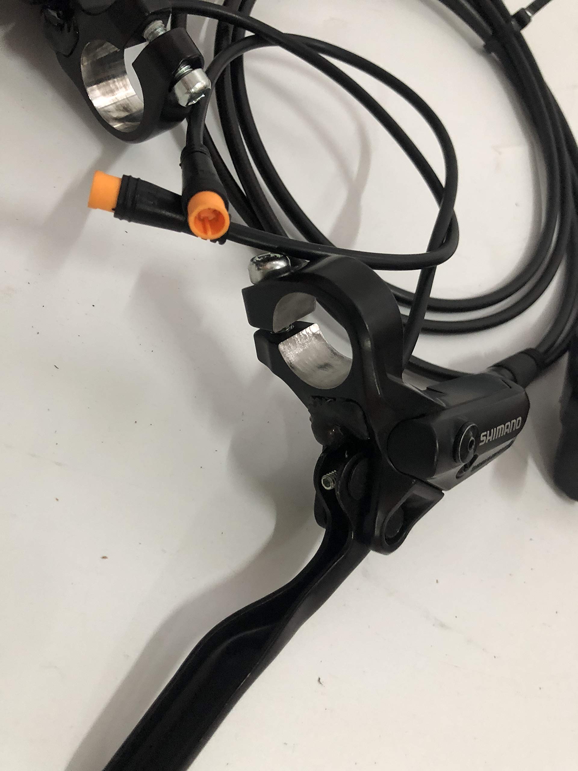 NBPOWER Modified Hydraulic Disc Brake with an Cut Off Power, for e-Bike DIY Conversion Kit Parts (Yellow Three-core Connector)