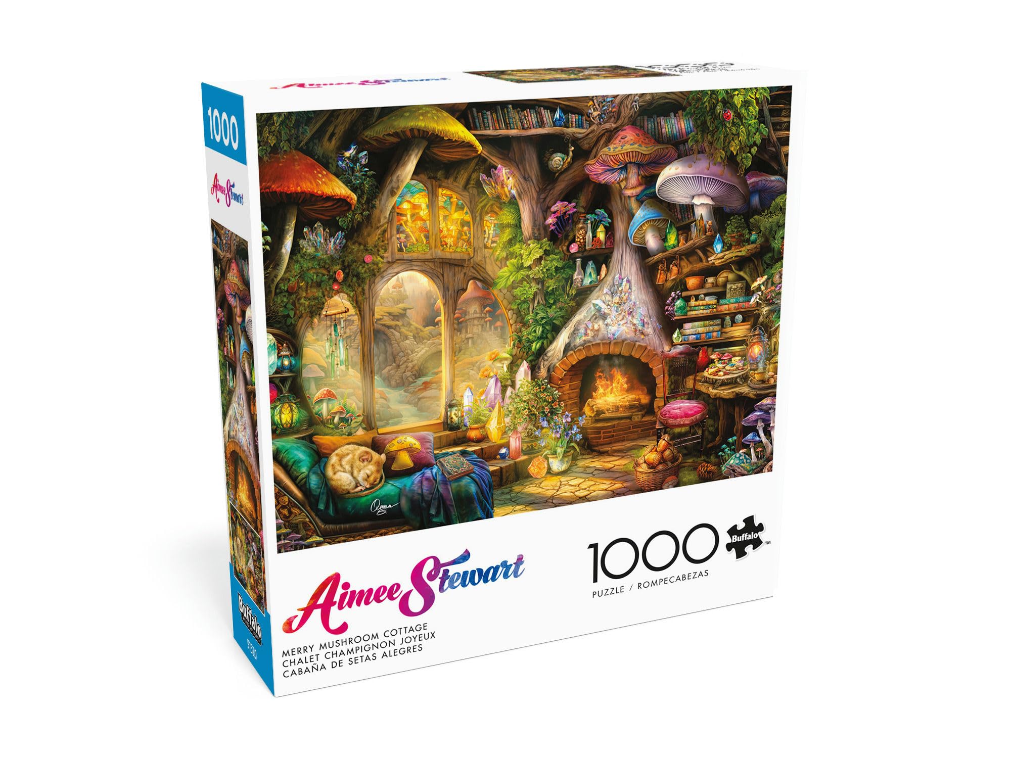 Amazon.com: Buffalo Games – Aimee Stewart Merry Mushroom Cottage