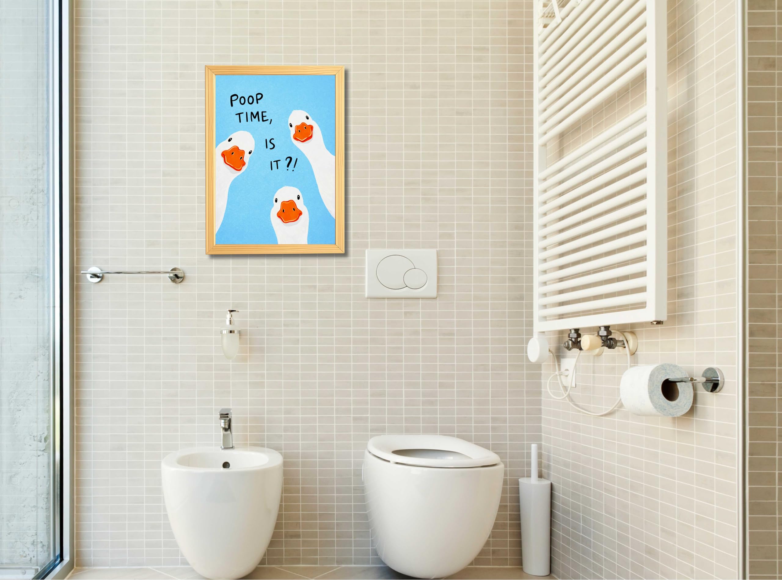 Funny Bathroom Wall Art | Quirky Toilet Signs -2