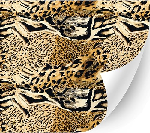 HTV4U Puff Vinilo de transferencia de calor con estampado de animales (tigre leopardo, 12 x 12 pulgadas), vinilo 3D para planchar, fácil de cortar y