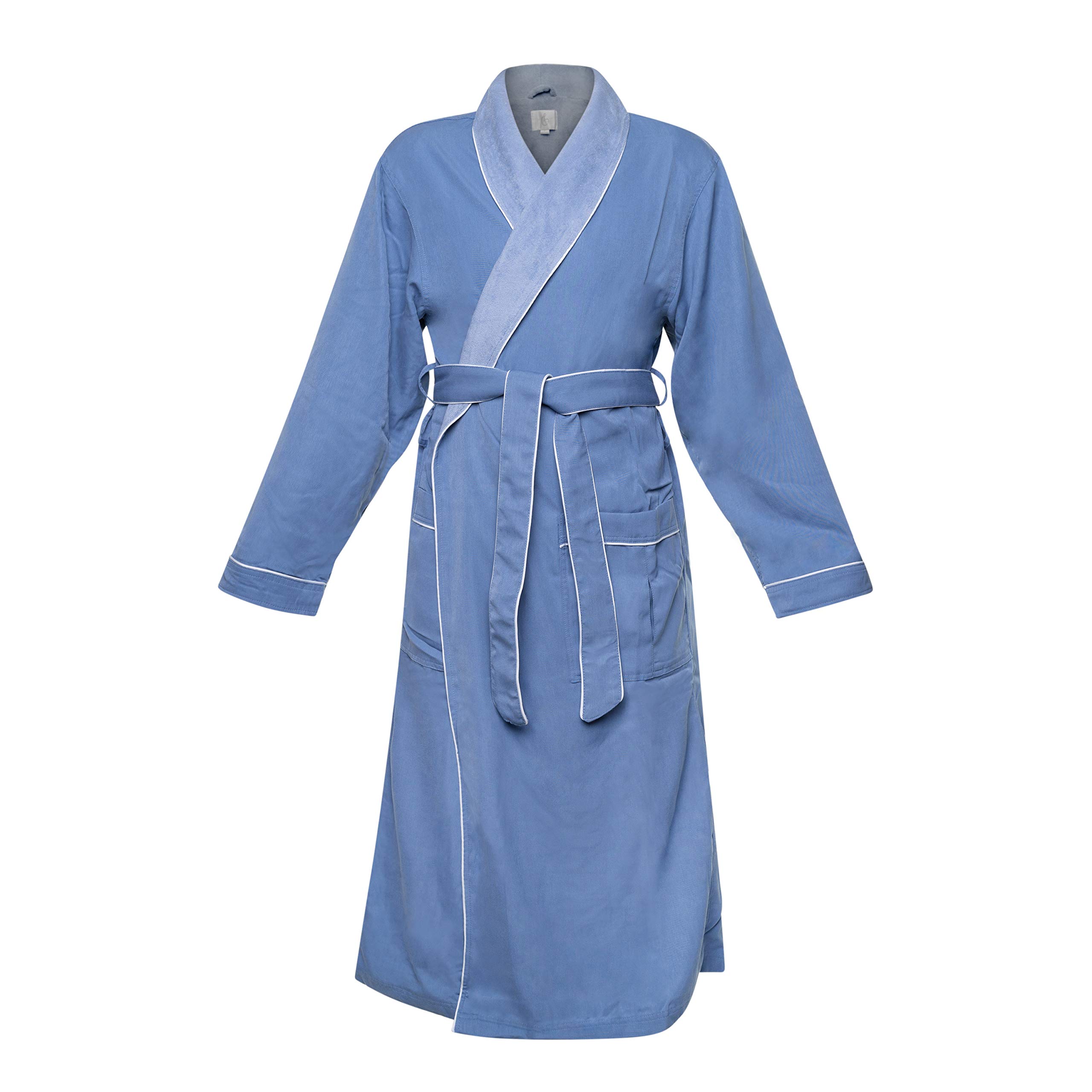CHADSWORTH HAIG Ultimate Doeskin Brushed Microfiber Bathrobe Lined In Terry Luxury Spa Hotel Bathrobe for Women Men