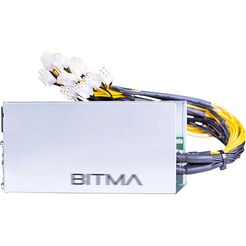 1600W Power Supply for Bitmain AntMiner L3+ S9 T9 D3(Wide Voltage Design:110V-1200W,220V-1600W)