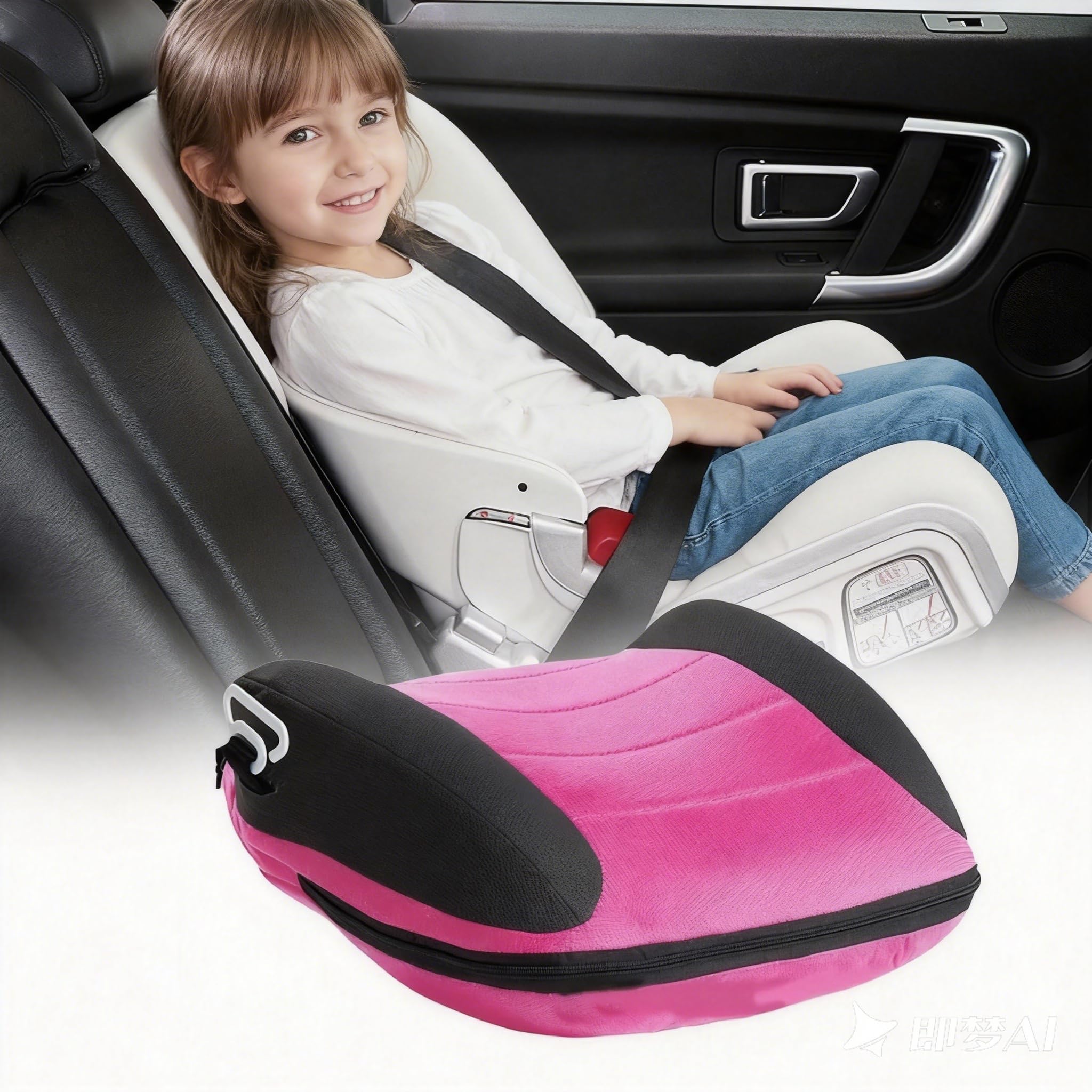 Coussin gonflable pour siège de voiture, coussin de siège de voyage, coussins de pression pour fesses pour siège auto, coussin gonflable pour la conduite, accessoires de voiture pour le voyage (rose)