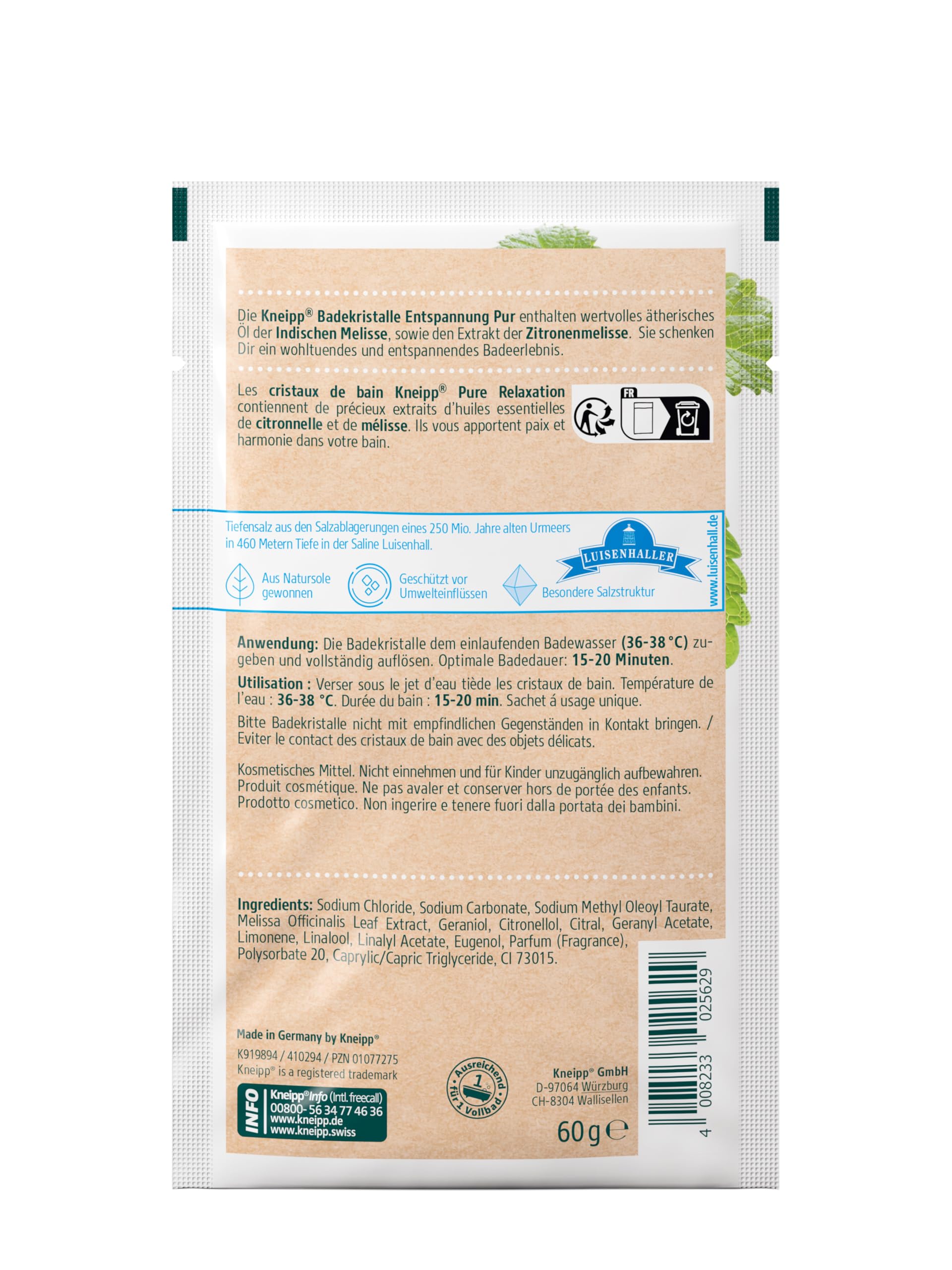 Kneipp bagno cristalli puro Relax, 60 G