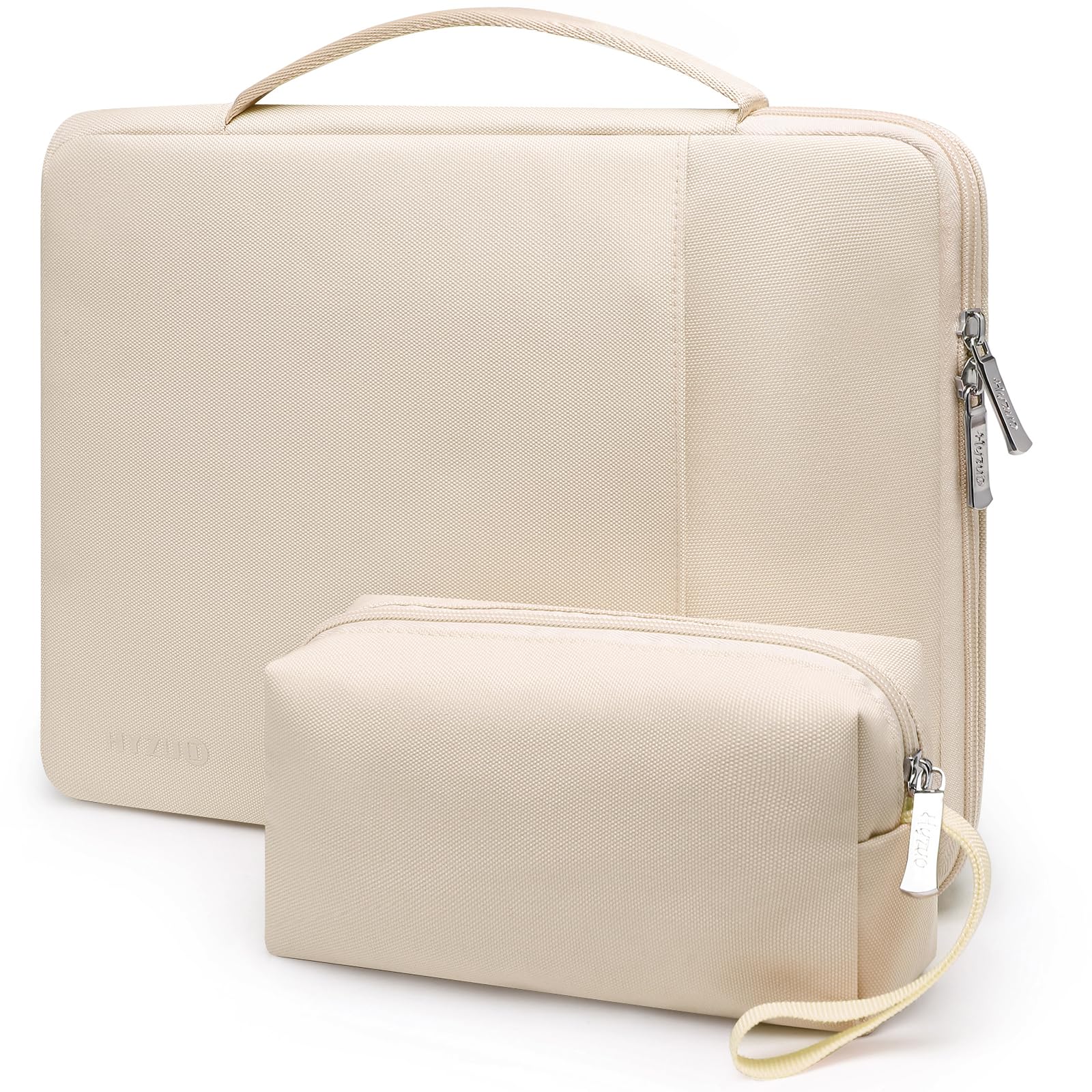 HYZUO 13,3-14 Pouces Housses Ordinateur Portable pour MacBook Pro 14 M5 M4 M3 M2 M1 2026-2021, MacBook Air/Pro 13,3, 13,8"/13,5" Surface Laptop/Book, 13" 13,3" HP Dell Lenovo ASUS Acer, Sable