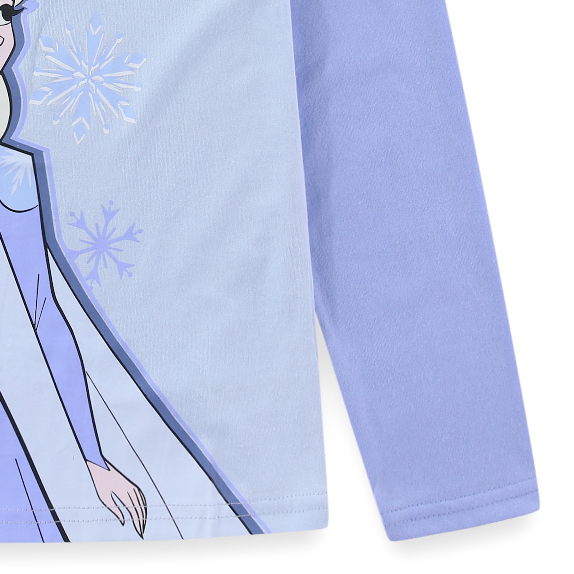Disney Frozen Girls - Camicia a maniche lunghe e pantaloni in spugna francese, 2 pezzi, per bambini piccoli e grandi