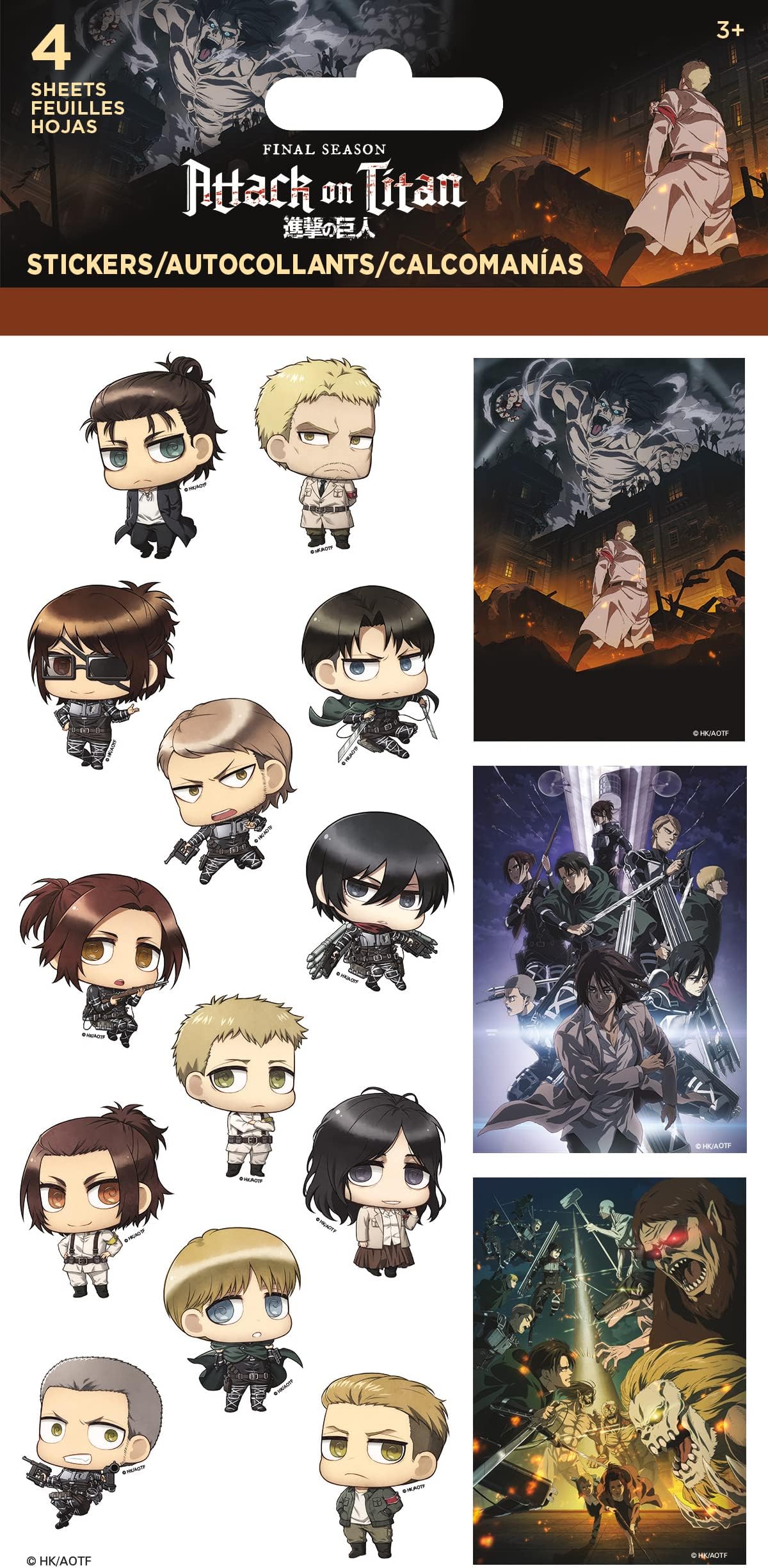 Attack on Titan - 4-Sheet Standard Stickers