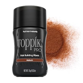 Toppik PRO Hair Building Fibers, Fill in Fine or Thinning Hair for Clients Instantly Thicker, Fuller Looking Hair, Available in 9 Shades and 4 size options
