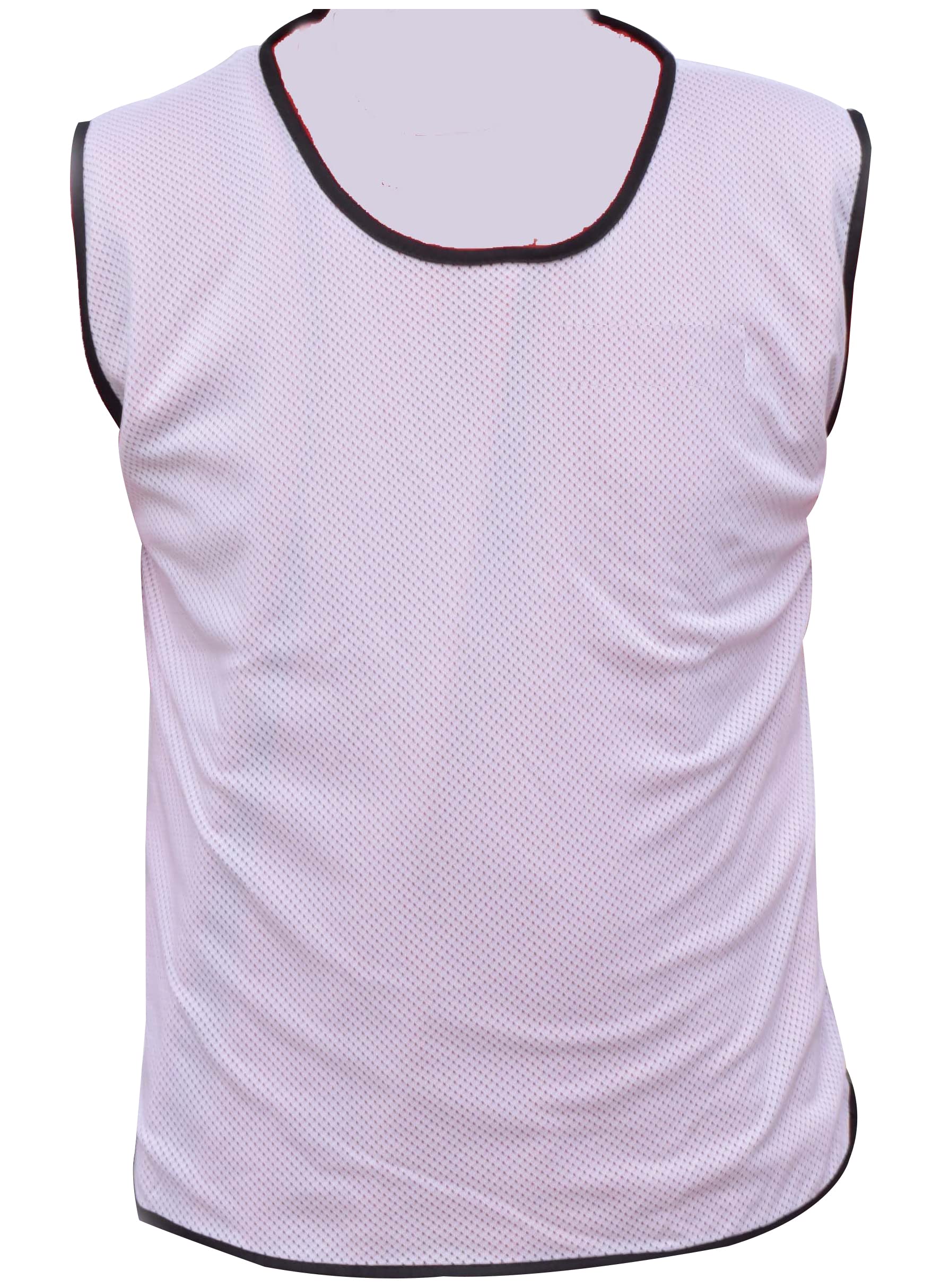 10 Sports Training Bibs Football Netball Rugby Hockey Cricket Volleyball Vests Soccer Sports Club (2XL, 3XL, Adult Youth Junior & Kids) (YM (Under 8), White) — image 1
