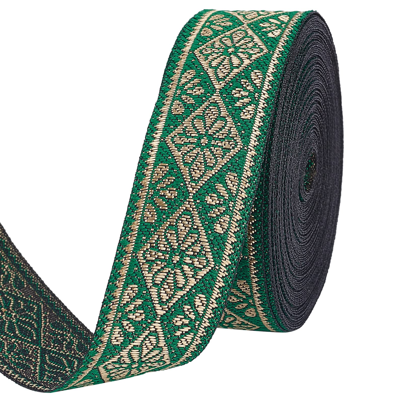 PH PandaHall Nastro Jacquard Vintage 25mm X 10m – Tessuto Con Bordo Geometrico E Frange, Per Abbigliamento E Decorazioni Fai Da Te - 3