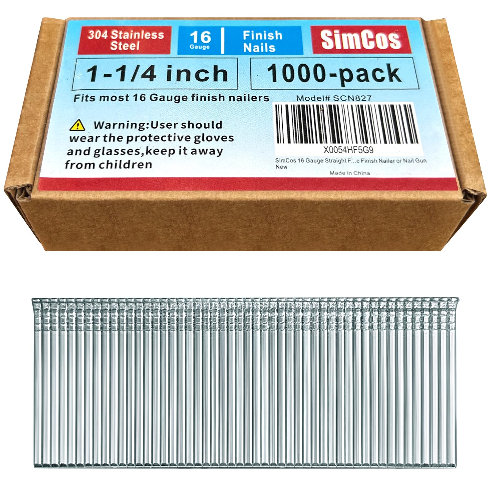 Stainless Steel Finish Nails - 1000 Pack -28
