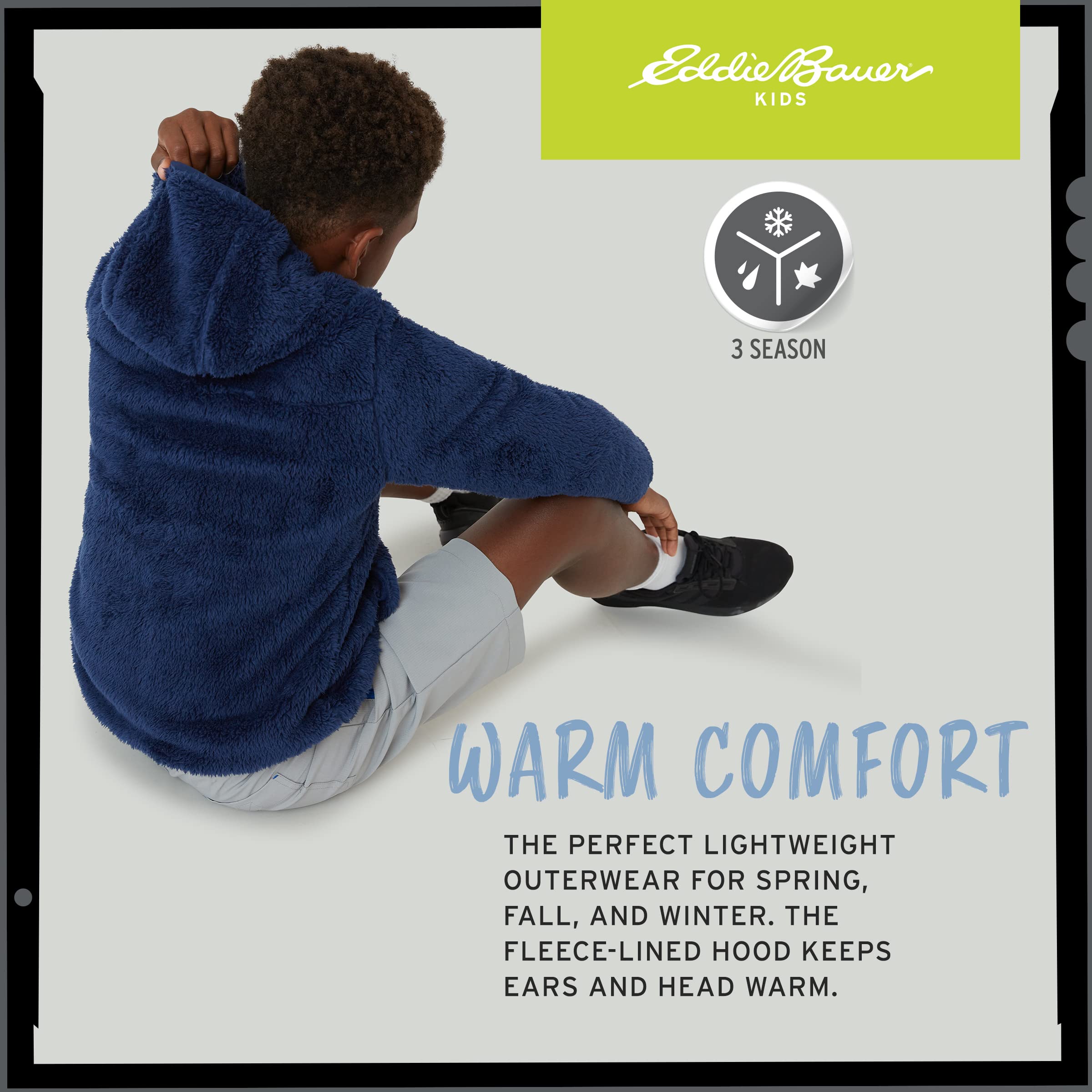 Eddie Bauer Ebb Zip Up Hoodie Felpa con Cappuccio Unisex-Bambini