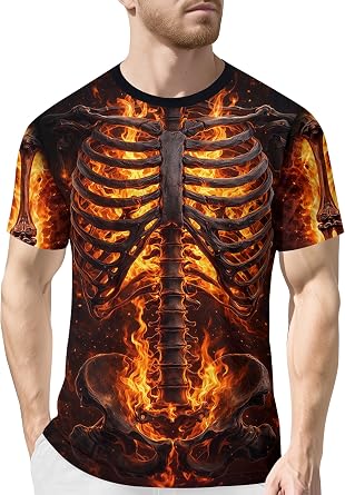 HIVICHI Graphic T-Shirt for Men Funny Novelty Design Short Sleeve Tee Shirt | Funny novelty 3D print, crazy pattern design, mens graphic tshirt, sarcastic humor, summer funky fashion, adult tee