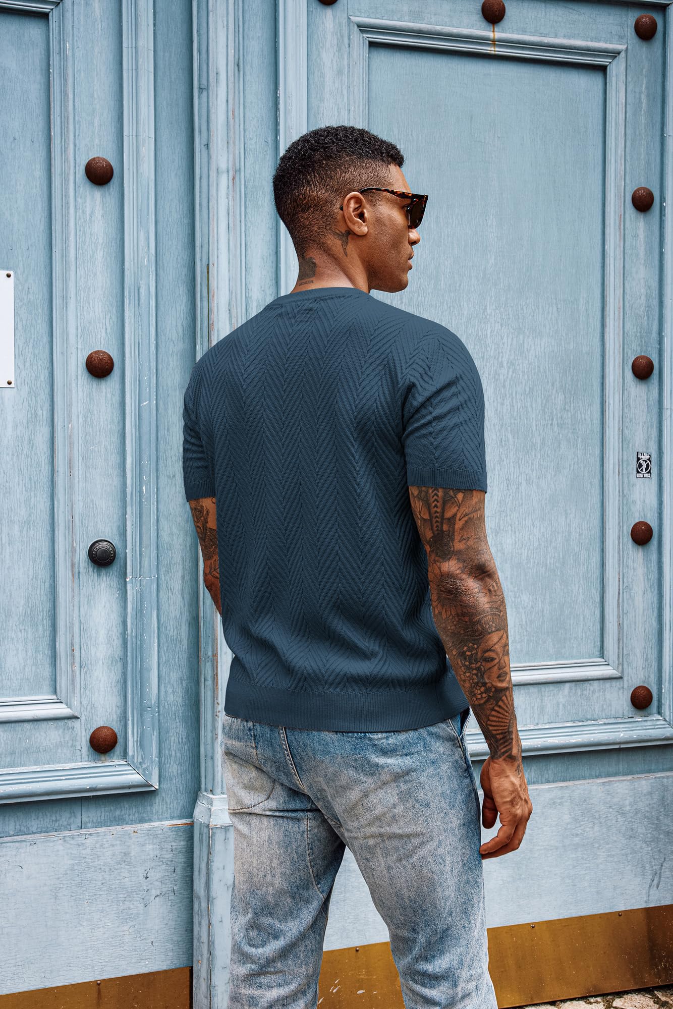 PJ PAUL JONES T-shirt da uomo a maniche corte casual girocollo tinta unita maglia camicia