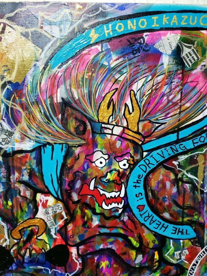 【インパクトアート/F50号】風神雷神《The soul of Asia》 インパクトアート/F50号】風神雷神《The soul of Asia》 F50号】From