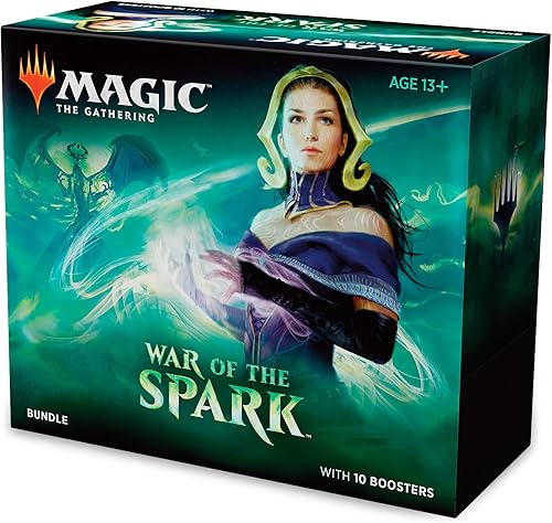 Magic: The Gathering War of The Spark Bundle | 10 paquetes de refuerzo | Accesorios | Planeswalker en cada paquete
