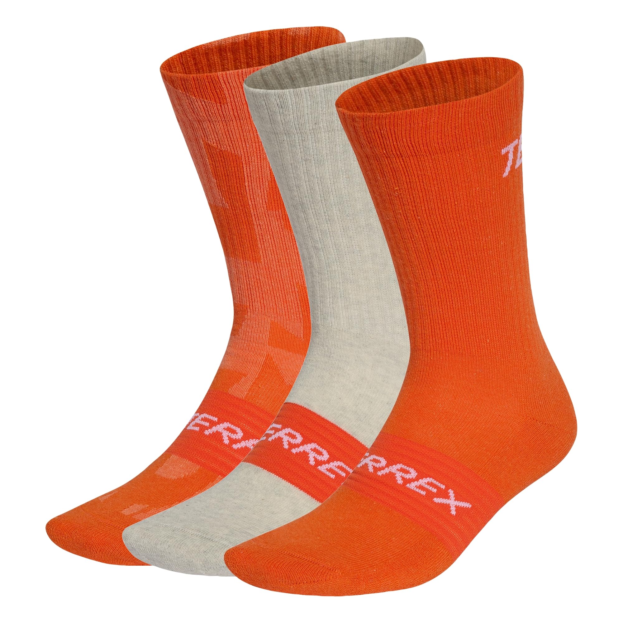 adidas Unisex Terrex Multi 3 Pack Sock Socks, semi impact orange/semi impact orange/white, S