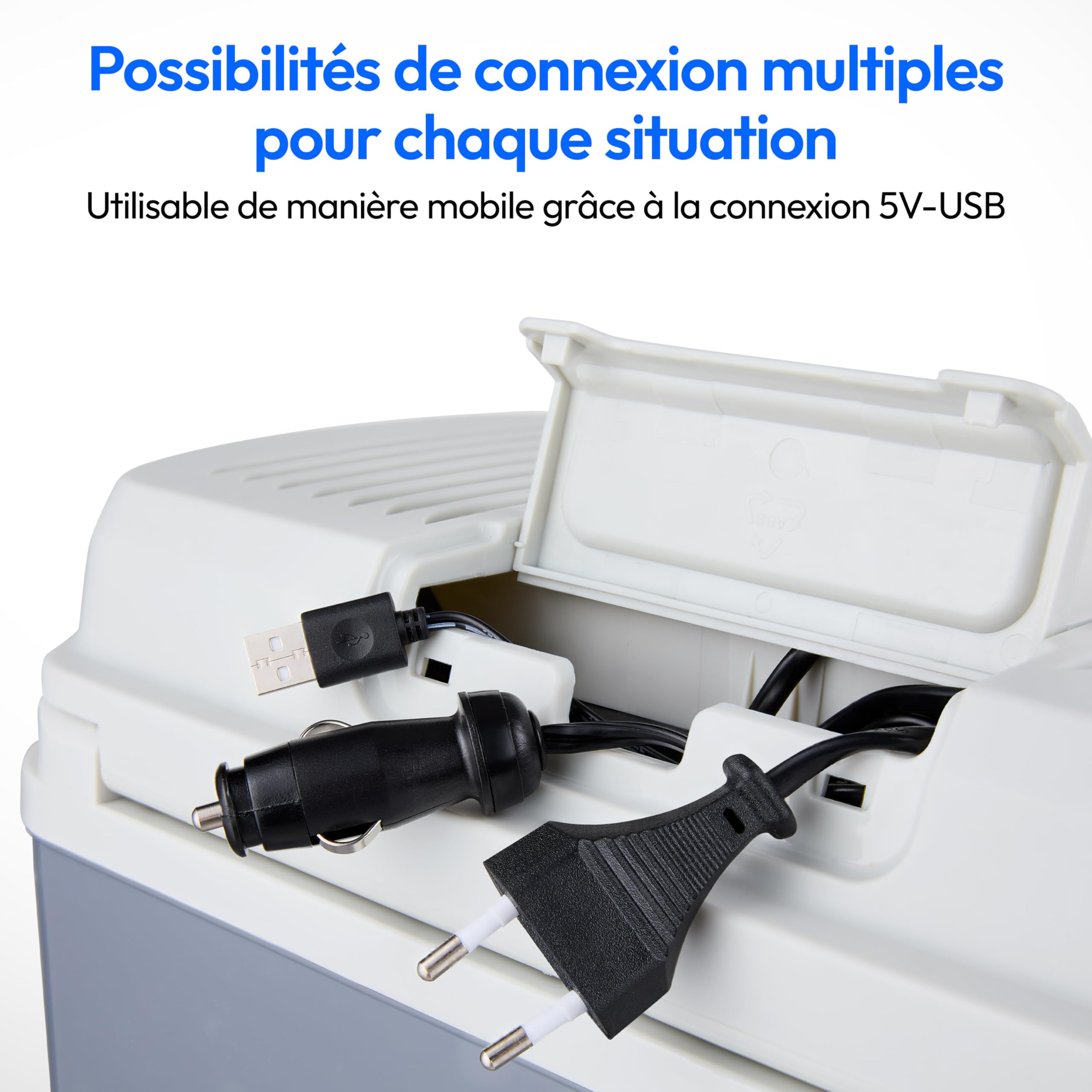 MEDION Glacière mobile 2 en 1 20 L électrique chauffage et refroidissement 230 V 12 V USB