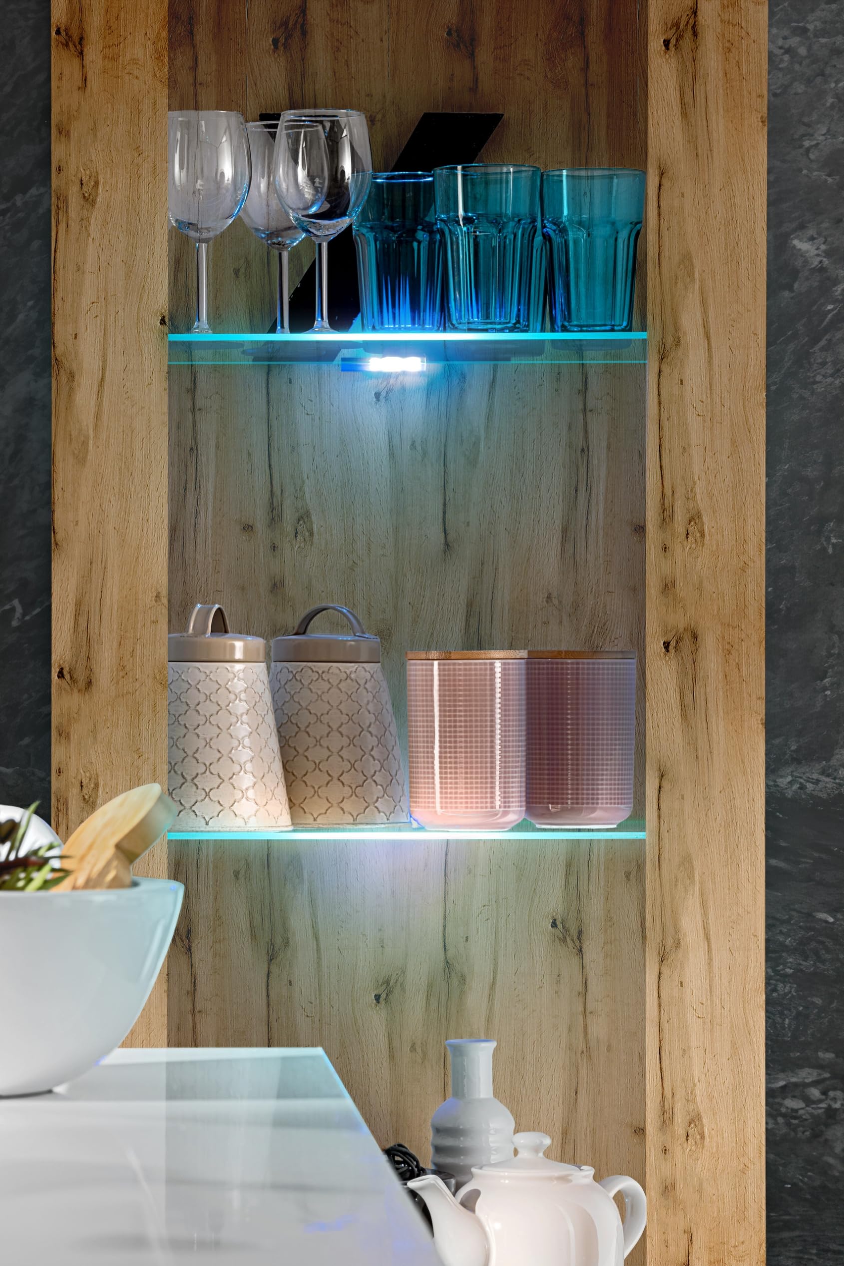Komodee Vitrine Tivoli A1 Wotan/Wotan 55x159x35 cm