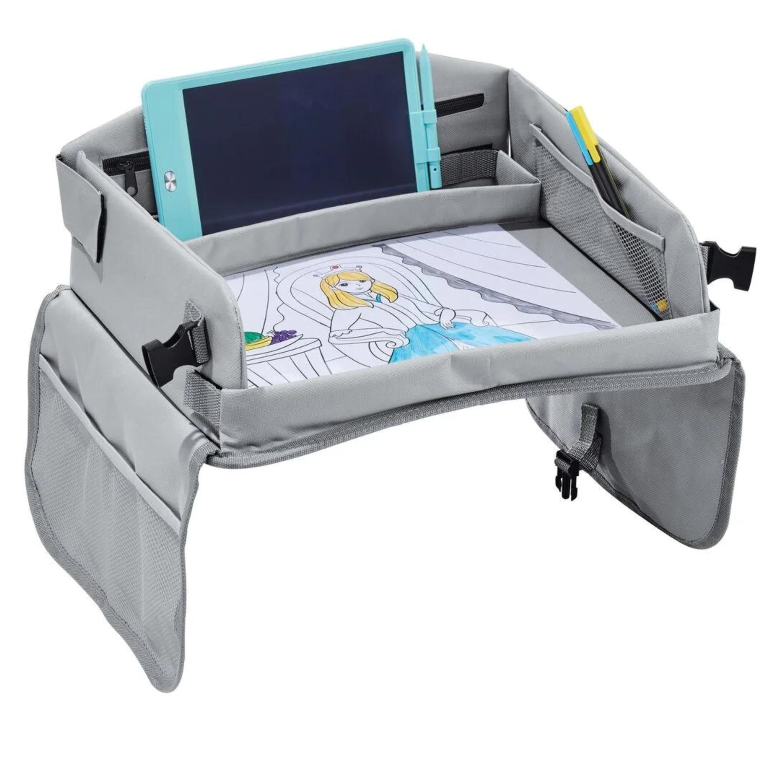 Plateau multi-positions pour enfants | Avec la table d'activités pour la voiture, vous pouvez divertir vos enfants pendant les voyages | Table de voiture pour enfants pour siège arrière.