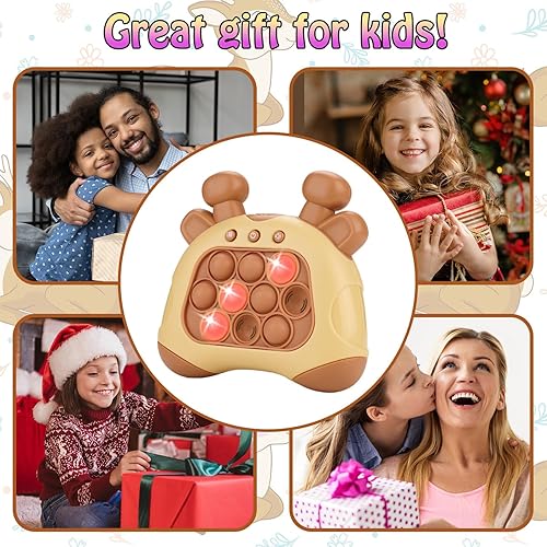 Miniatura 6 de OAKTECH Juego de empuje rápido, consola de juegos de burbujas de mano de ciervos, juego de burbujas para presionar, juguetes sensoriales para niños,