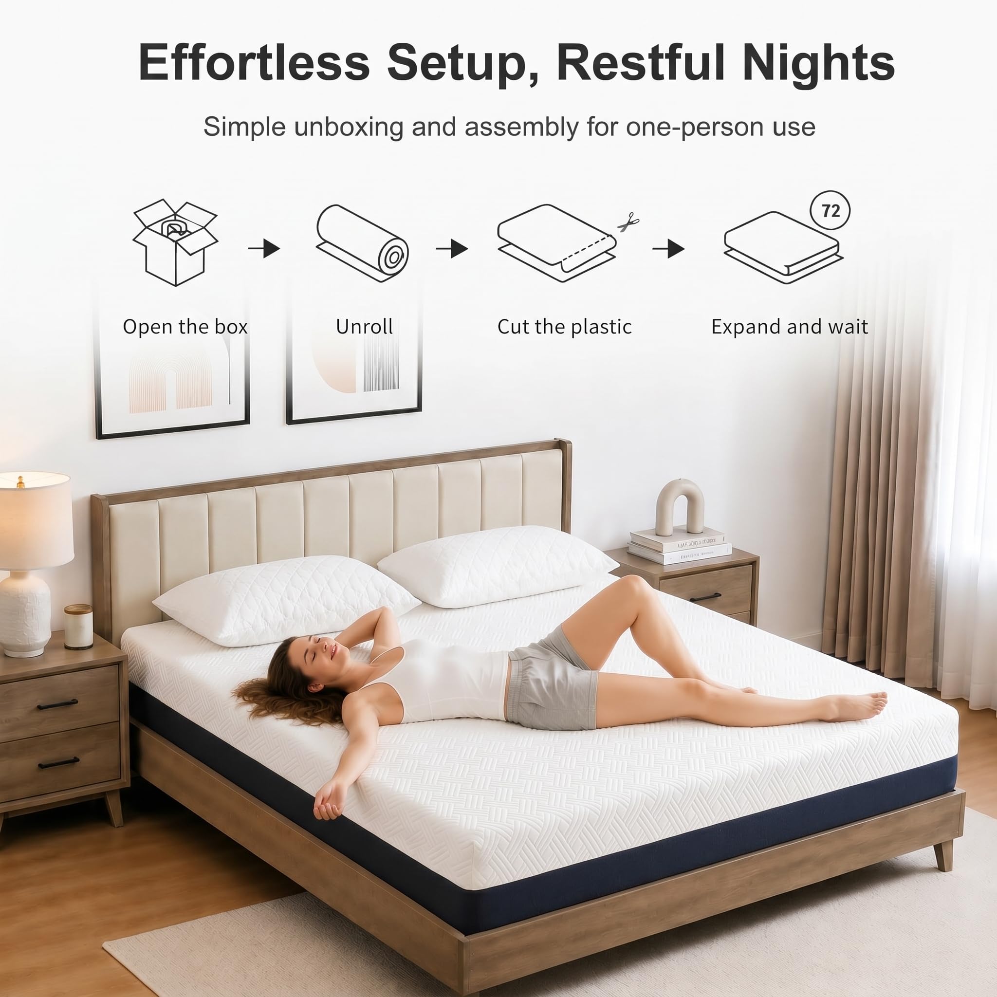 Best Mattress in a Box Under $300 in 2026 (That Don't Feel Cheap) 1 8 Inch Full Size Memory Foam Mattress in a Box — product photo
