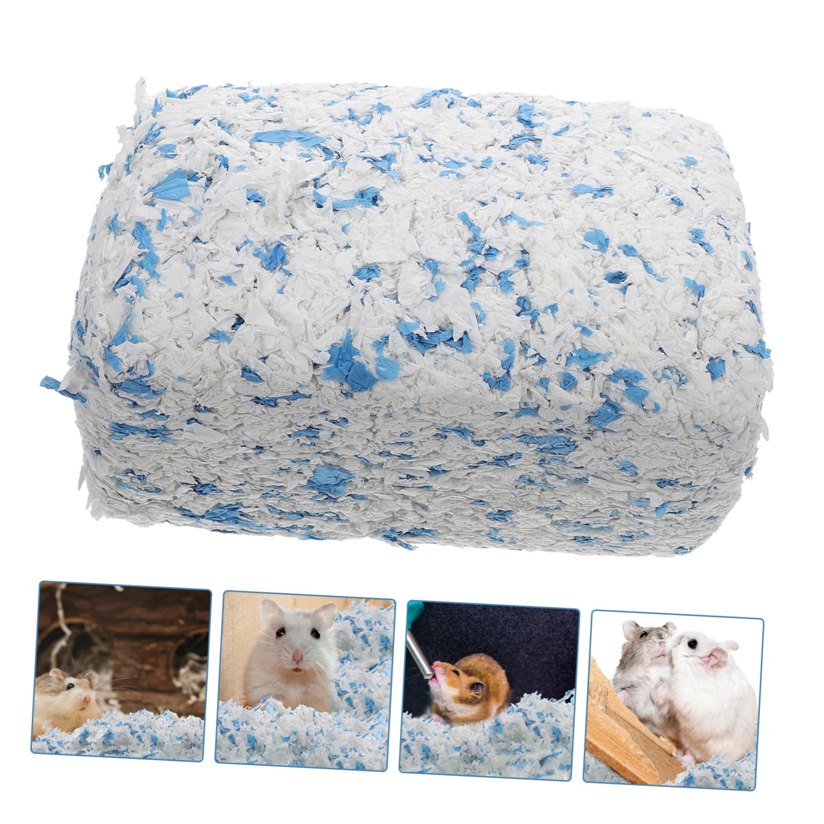 Mipcase Lettiera in Carta a Bassa Polvere per Gerbillo e Cincillà, Assorbe L’umidità, Mantiene la Gabbia Pulita e Calda, 1 Sacchetto da 450g | Gabbia, Fibra di Carta Morbida, Trattiene L’umidità, Adatta a Lettiera e Nido