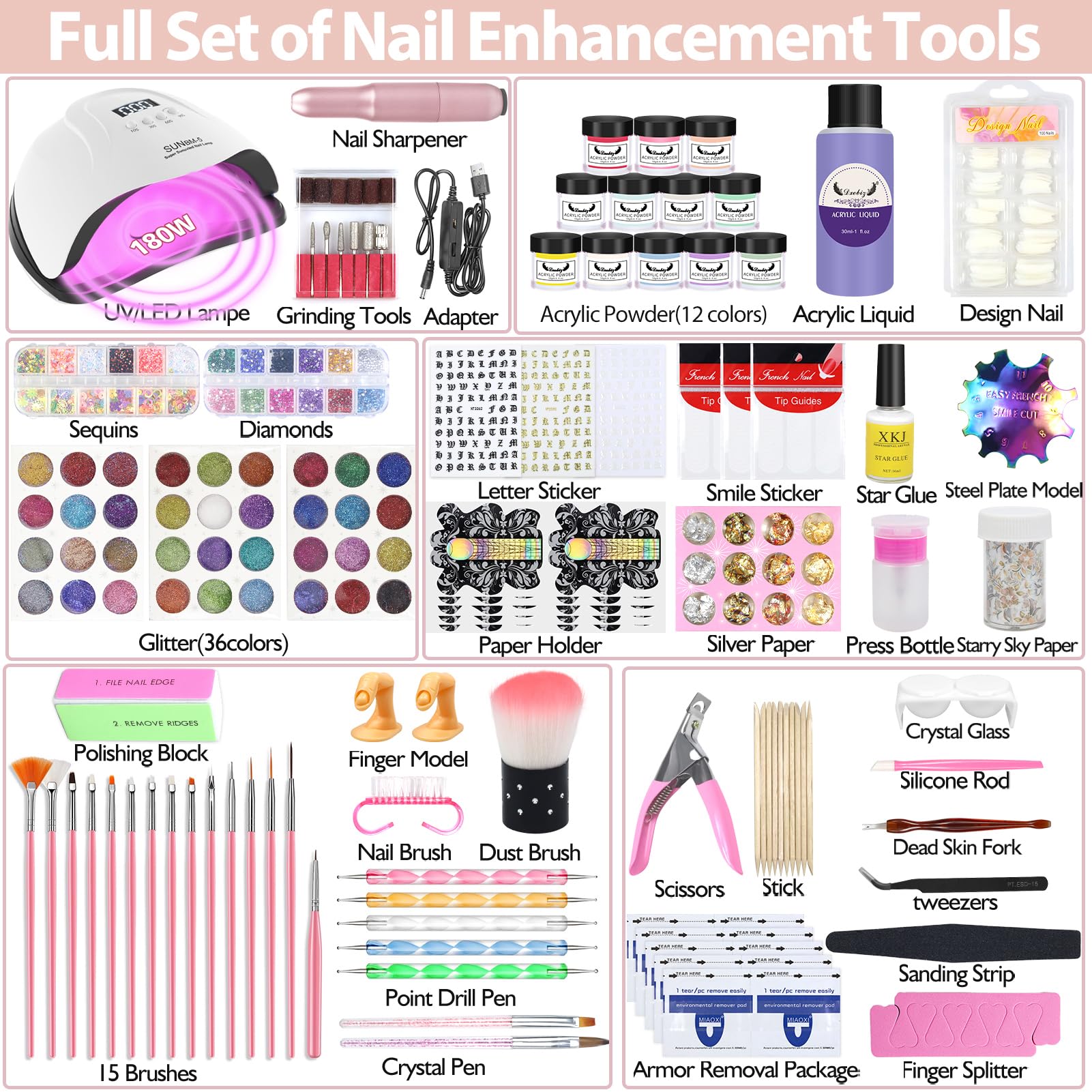 Miali - Monomère liquide liquide acrylique - Faible odeur - Durcissement lent - Pour poudre acrylique - DIY - Extension d'ongles en acrylique - Pour débutants